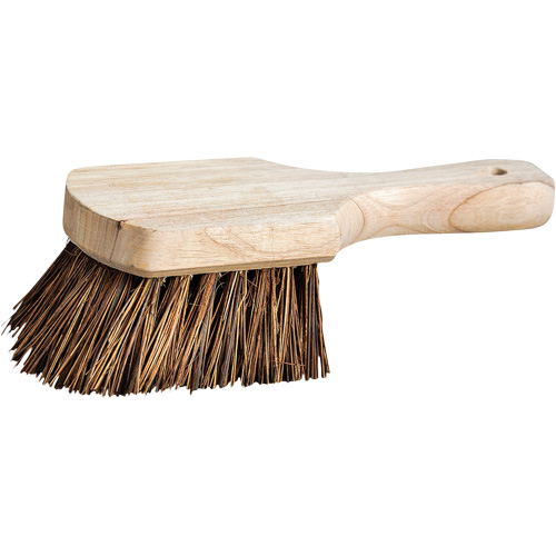 Short Handle Pot Brush, Stiff Bristles, 9" Long, Brown Duraquip Inc