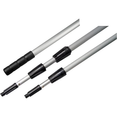 3-Piece Extension Handle, Aluminum, Telescopic, Threaded Taper Tip, 1" Diameter, 360" Length Duraquip Inc