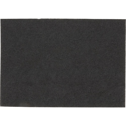 Tampon pour planchers, 14" x 28", D&eacute;capant, Noir Duraquip Inc