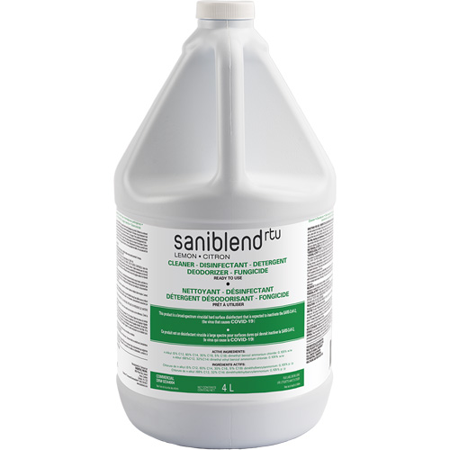 SaniBlend Ready-To-Use Disinfectant & Sanitizer, 4 L, Jug Duraquip Inc