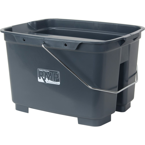 Dual Compartment Bucket, 4.75 US Gal. (19 qt.) Capacity, Grey Duraquip Inc