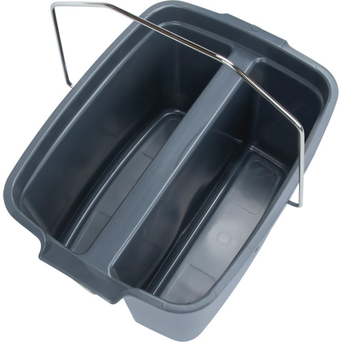 Dual Compartment Bucket, 4.75 US Gal. (19 qt.) Capacity, Grey Duraquip Inc