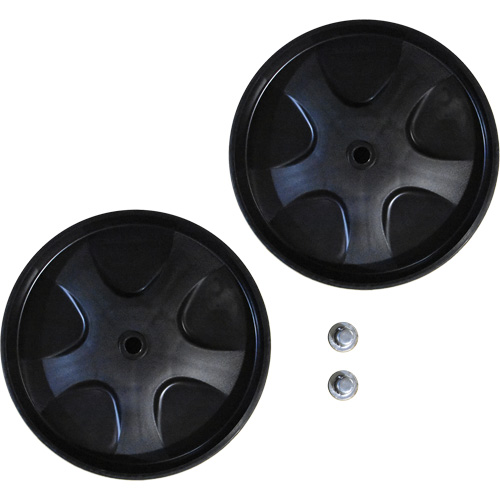 Roues de rechange avec capuchons &agrave; pression pour chariot &agrave; d&eacute;chets Duraquip Inc