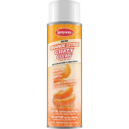 Orange Citrus Crazy Clean, 19 fl. oz., Aerosol Can Duraquip Inc