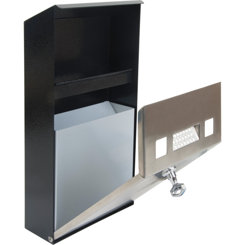 Smoking Receptacle, Wall-Mount, Stainless Steel, 1 Litre Capacity, 11-4/5" Height Duraquip Inc