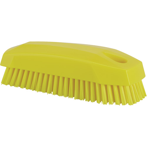 Hand Brush, Stiff Bristles, 5" Long, Yellow Duraquip Inc