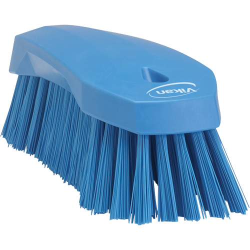 Grande brosse &agrave; main oblique, Soies Ferme, Longueur de 8", Bleu Duraquip Inc