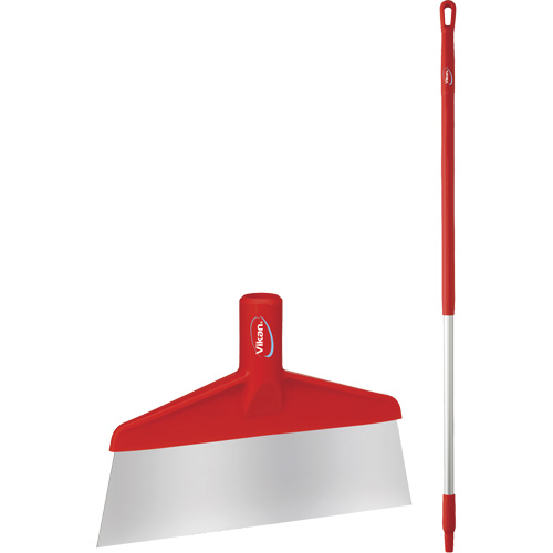 Floor Scraper with Handle, Red, 9-3/5" W x 55-9/10" L Duraquip Inc