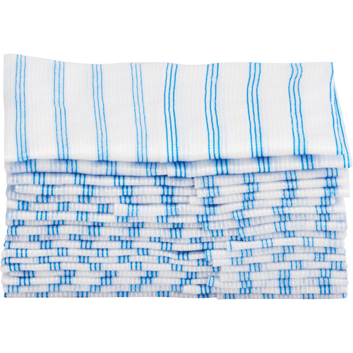 Disposable Single-Use Cloths, Microfibre, Blue/White Duraquip Inc