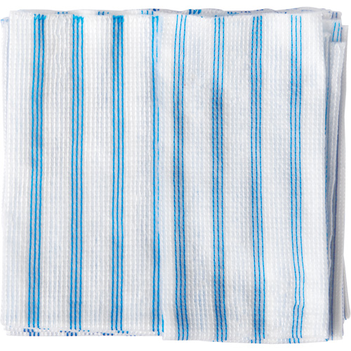 Disposable Single-Use Cloths, Microfibre, Blue/White Duraquip Inc