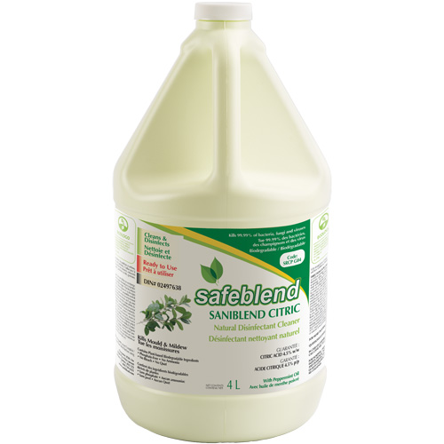Nettoyant d&eacute;sinfectant CITRIC &agrave; l'huile de menthe poivr&eacute;e, 4 L, Cruche Duraquip Inc