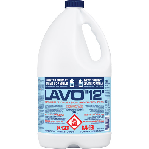 Liquid Bleach, 3.6 L, Jug Duraquip Inc