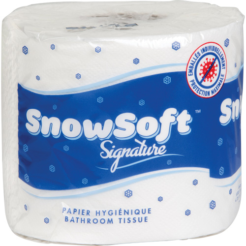 Papier hygi&eacute;nique de premi&egrave;re qualit&eacute; Snow Soft, 2 Pli, 600 Feuilles/Rouleu, Longueur 145', Blanc Duraquip Inc