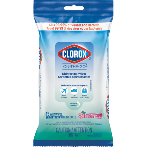 Lingettes d&eacute;sinfectantes On the Go, 15 lingettes Duraquip Inc