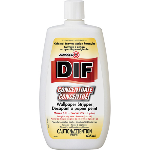 Zinsser&reg; DIF&reg; Liquid Concentrate Wallpaper Stripper, 635 ml, Bottle Duraquip Inc