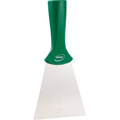 Handle-Mounted Stainless Steel Scraper, Green, 4" W x 8" L Duraquip Inc