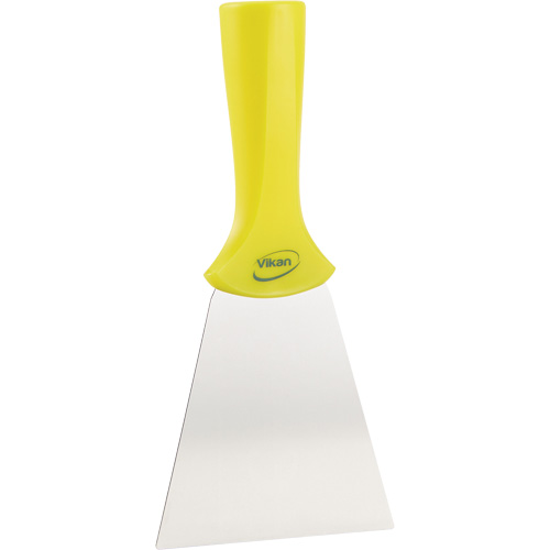 Handle-Mounted Stainless Steel Scraper, Yellow, 4" W x 8" L Duraquip Inc