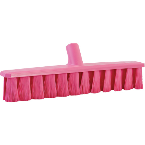 UST Soft Push Broom, Fine Bristles, 15-1/4", Polyester, Pink Duraquip Inc