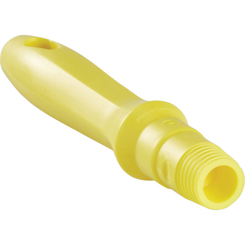 Mini manche, Brosse/Support &agrave; tampon/Grattoir/Raclette, Jaune, Standard, 6-1/4" lo Duraquip Inc