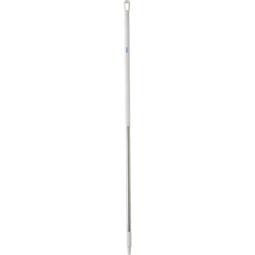 Handle, Broom/Brush/Pad Holder/Scraper/Squeegee, White, Ergonomic, 59" L Duraquip Inc