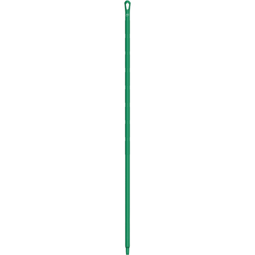 Ultra Hygiene Handle, Broom/Brush/Pad Holder/Scraper/Squeegee, Green, Ergonomic, 67" L Duraquip Inc