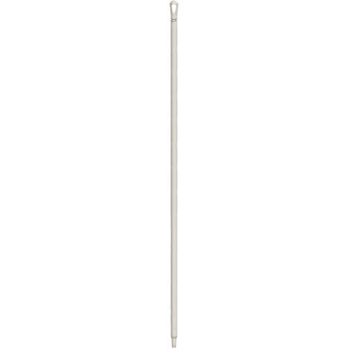 Ultra Hygiene Handle, Broom/Brush/Pad Holder/Scraper/Squeegee, White, Ergonomic, 67" L Duraquip Inc