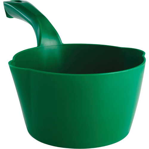 Round Bowl Scoop, Plastic, Green, 32 oz. Duraquip Inc