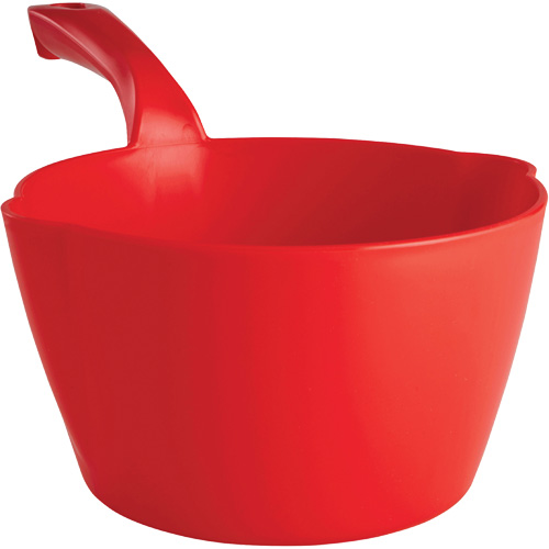 Round Bowl Scoop, Plastic, Red, 64 oz. Duraquip Inc