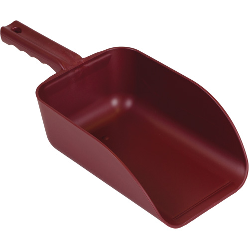 Metal Detectable Hand Scoop, Plastic, Red, 82 oz. Duraquip Inc