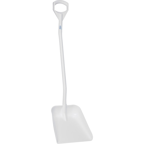 Pelle ergonomique &agrave; grande lame, Longueur de 51", Plastique, Blanc Duraquip Inc
