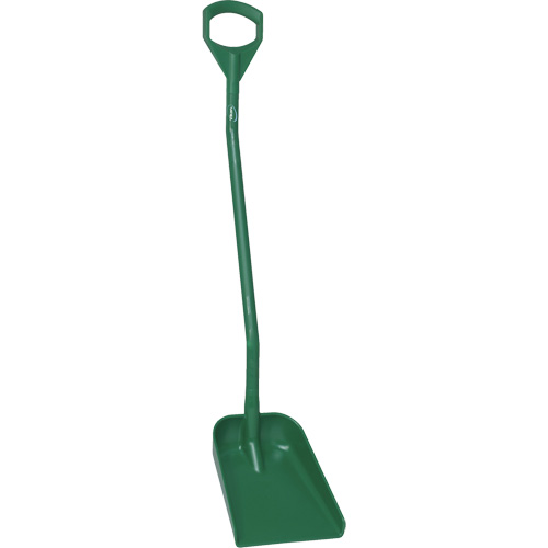 Ergonomic Small Blade Shovel, 50" Length, Plastic, Green Duraquip Inc
