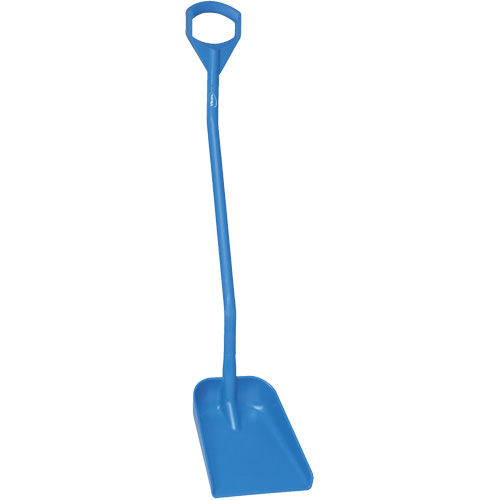 Pelle ergonomique &agrave; petite lame, Longueur de 50", Plastique, Bleu Duraquip Inc