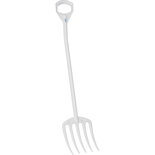 Hygienic Fork, 49" Length, Plastic, White Duraquip Inc
