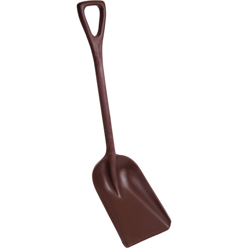 One-Piece Metal Detectable Shovel, 10" x 14" Blade, 37-1/2" Length, Plastic, Red Duraquip Inc