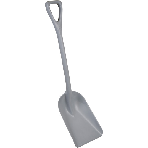 Pelle monobloc perceptible par d&eacute;tecteur de m&eacute;tal, Lame 10" x 14", Longueur de 37-1/2", Plastique, Gris Duraquip Inc