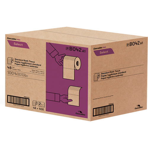 Papier hygi&eacute;nique Pro Select, 2 Pli, 500 Feuilles/Rouleu, Blanc Duraquip Inc