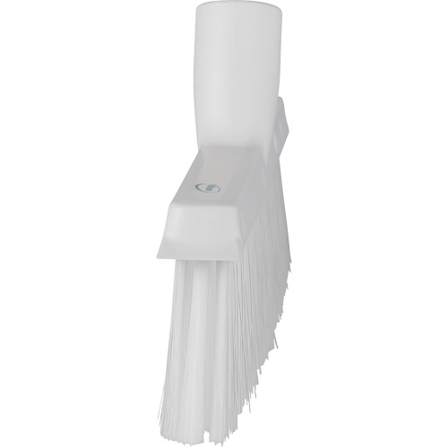 Balai biseaut&eacute; avec pas de vis inclin&eacute;, Crins Moyen, 10", Polyester, Blanc Duraquip Inc