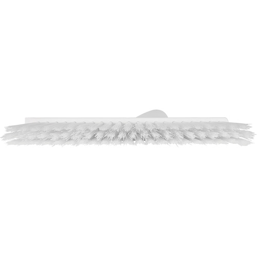 Balai biseaut&eacute; avec pas de vis inclin&eacute;, Crins Moyen, 10", Polyester, Blanc Duraquip Inc