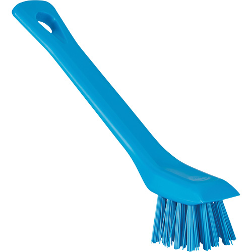 Brush with Scraping Edge, Stiff Bristles, 6" Long, Blue Duraquip Inc