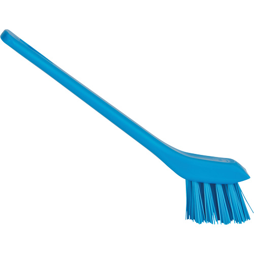 Brush with Scraping Edge, Stiff Bristles, 6" Long, Blue Duraquip Inc