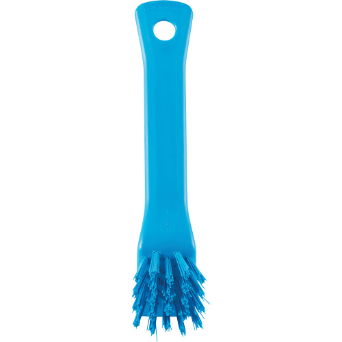 Brush with Scraping Edge, Stiff Bristles, 6" Long, Blue Duraquip Inc