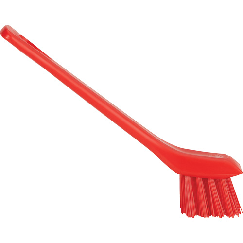 Brush with Scraping Edge, Stiff Bristles, 6" Long, Red Duraquip Inc