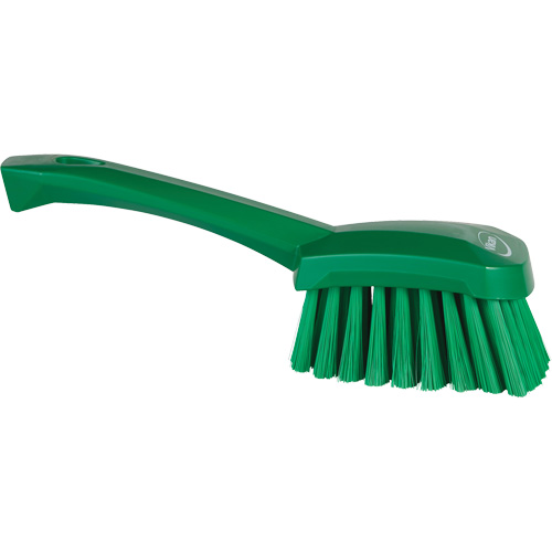 Short-Handled Washing Brush, Soft Bristles, 10-1/2" Long, Green Duraquip Inc
