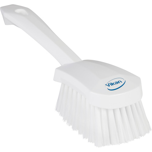 Short-Handled Washing Brush, Soft Bristles, 10-1/2" Long, White Duraquip Inc