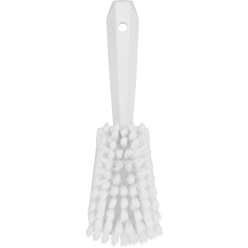 Short-Handled Washing Brush, Soft Bristles, 10-1/2" Long, White Duraquip Inc