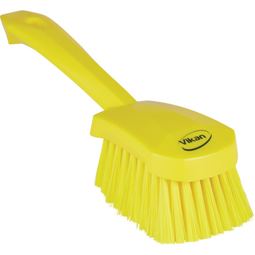 Short-Handled Washing Brush, Soft Bristles, 10-1/2" Long, Yellow Duraquip Inc