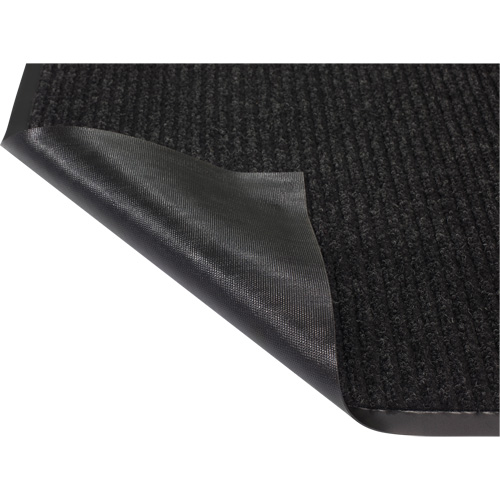 Tapis &agrave; nervures doubles, Essuie-pieds/grattoir, 2' x 3' x 1/4", Charbon Duraquip Inc