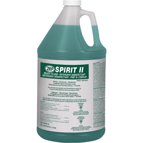 D&eacute;tergent d&eacute;sinfectant Spirit II, 4 L, Cruche Duraquip Inc