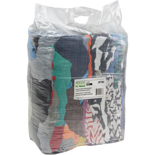 Chiffons fabriqu&eacute;s &agrave; partir de mat&eacute;riaux recycl&eacute;s, Coton, M&eacute;lange de couleurs, 25 lb Duraquip Inc