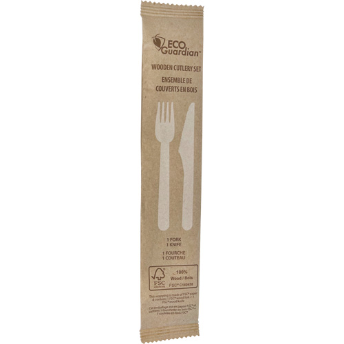 Fork & Knife Wooden Cutlery Kit Duraquip Inc